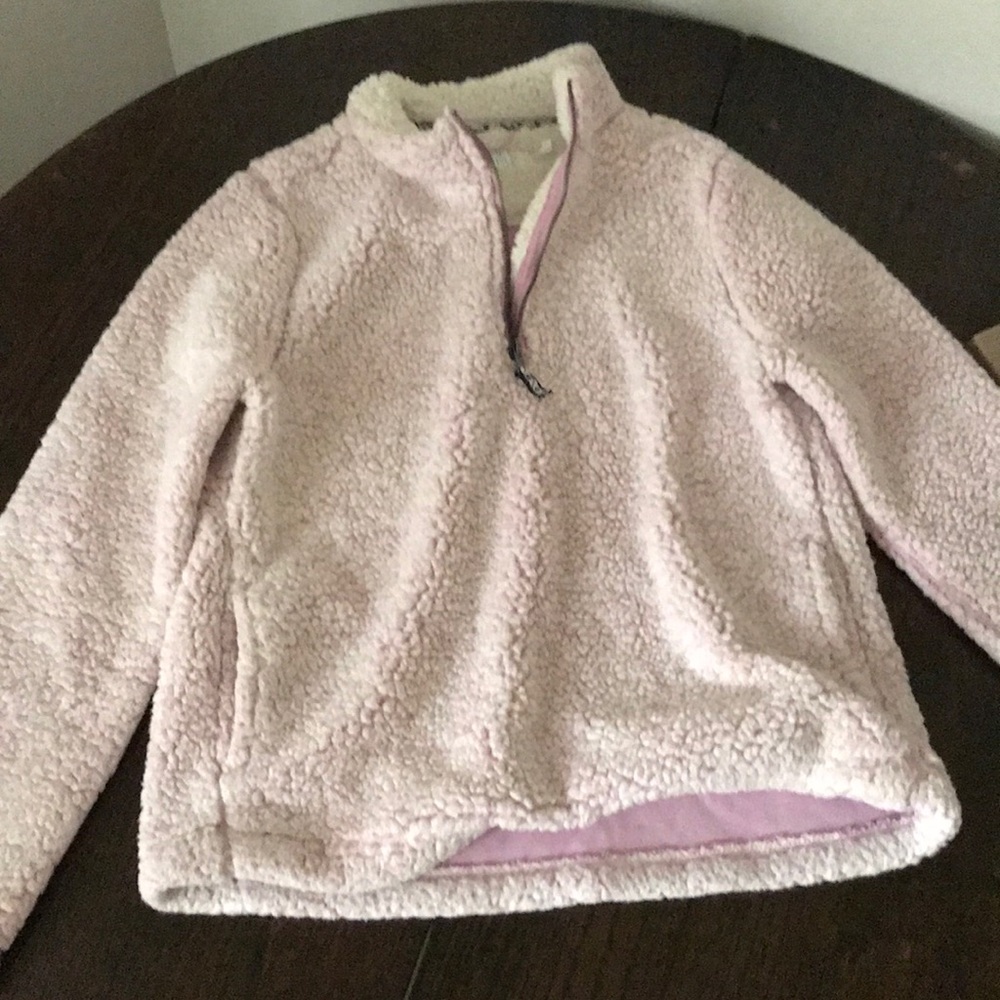 Light pink pull over sweatshirt